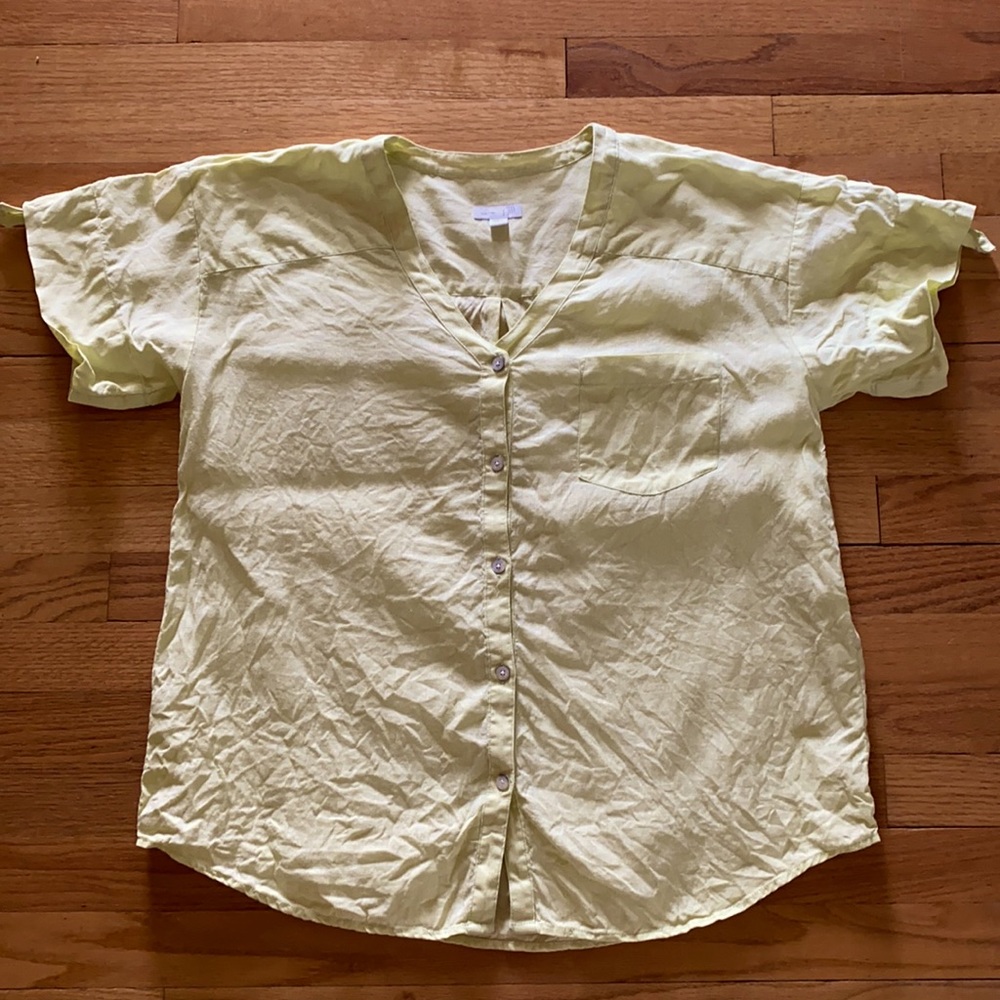 j. jill love linen short sleeve button up